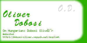 oliver dobosi business card